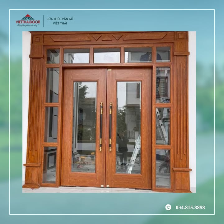 cửa thép vân gỗ