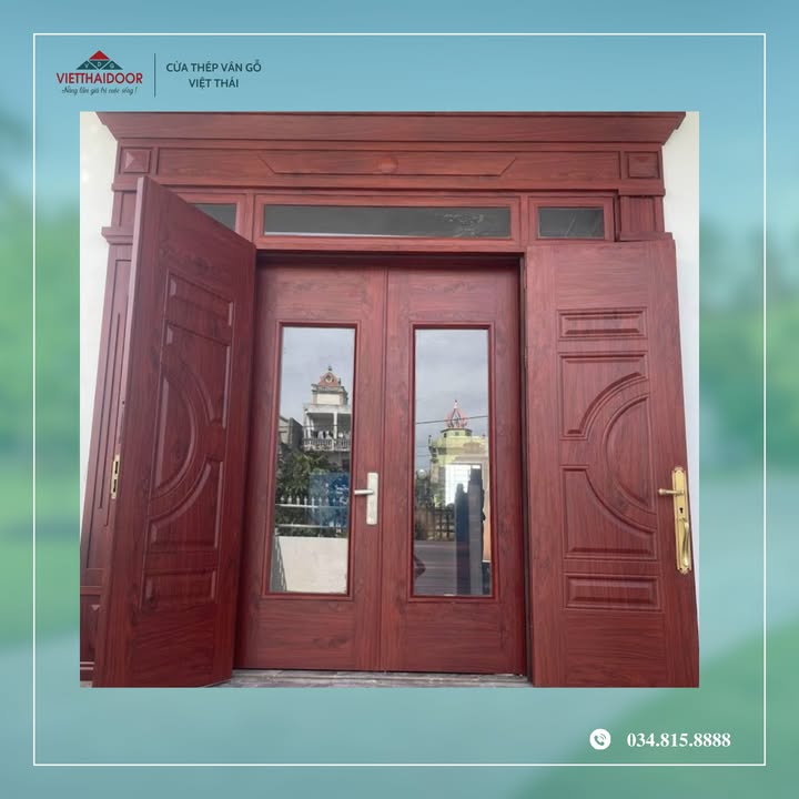 cửa thép vân gỗ Việt Thái