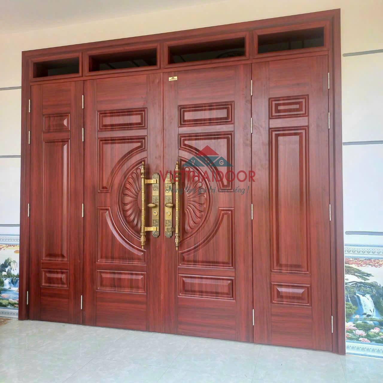 cửa thép vân gỗ