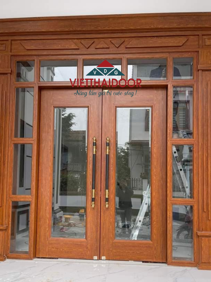 cửa thép vân gỗ